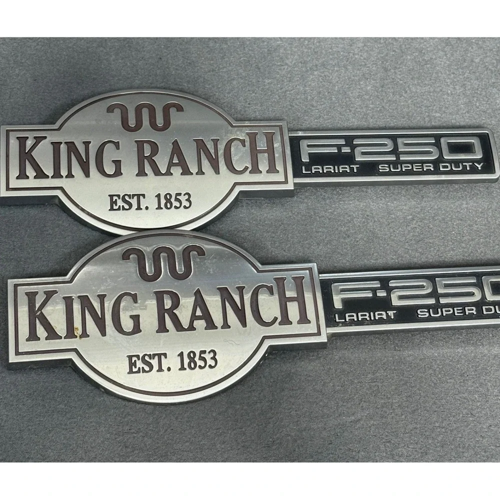 Ford F250 Super Duty Lariat King Ranch Truck Emblems Badges‎ Set of 2